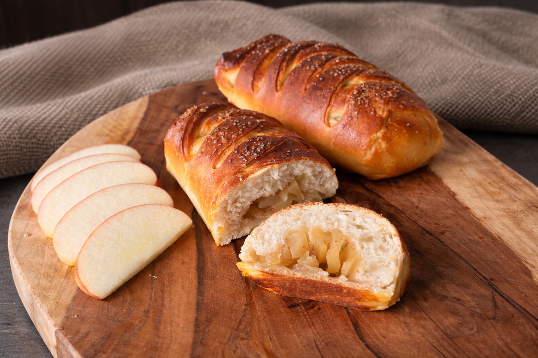 Trenza artesanal con manzana y canela: sabor, aroma y placer en cada rebanada